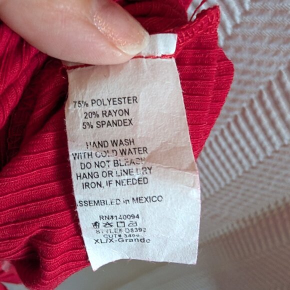 See You Monday Red Ribbed Cutout Midi Dress Size XL Stretch Side Slit NWT - Picture 6 of 7